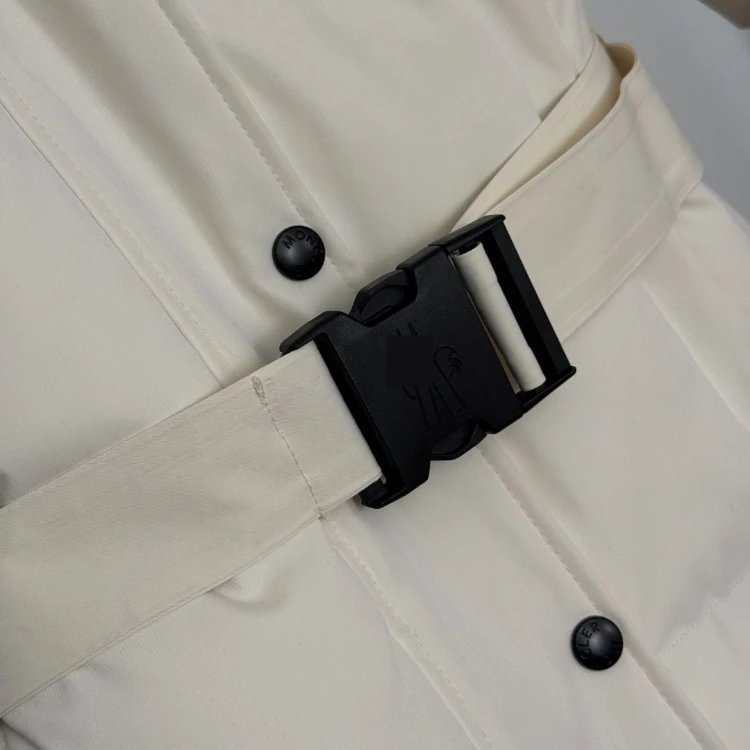 Moncler Down Jackets Belted hooded padded jacket with contrast cuffs image 4