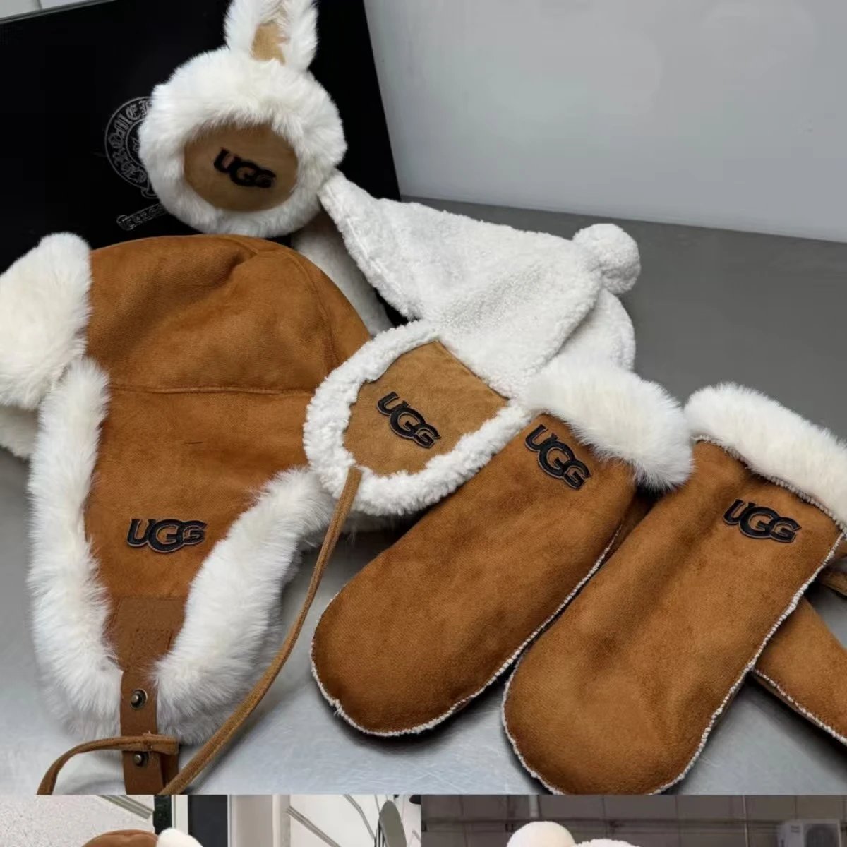 UGG Brown Faux Fur W