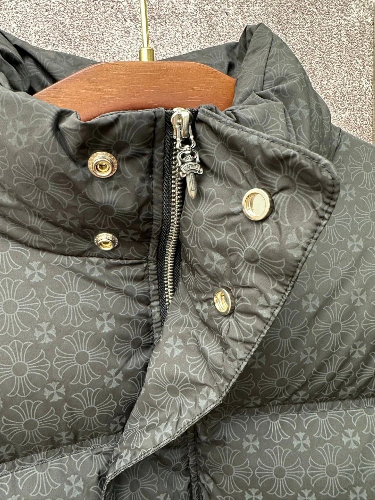 Unbranded Down Jackets Stand-Collar Quilted Puffer with All-Over Cross Motif image 8