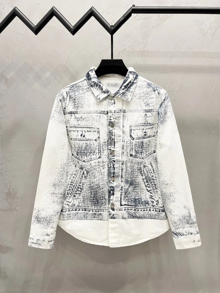 Unbranded Ink sketch print denim jacket and jeans — Coat