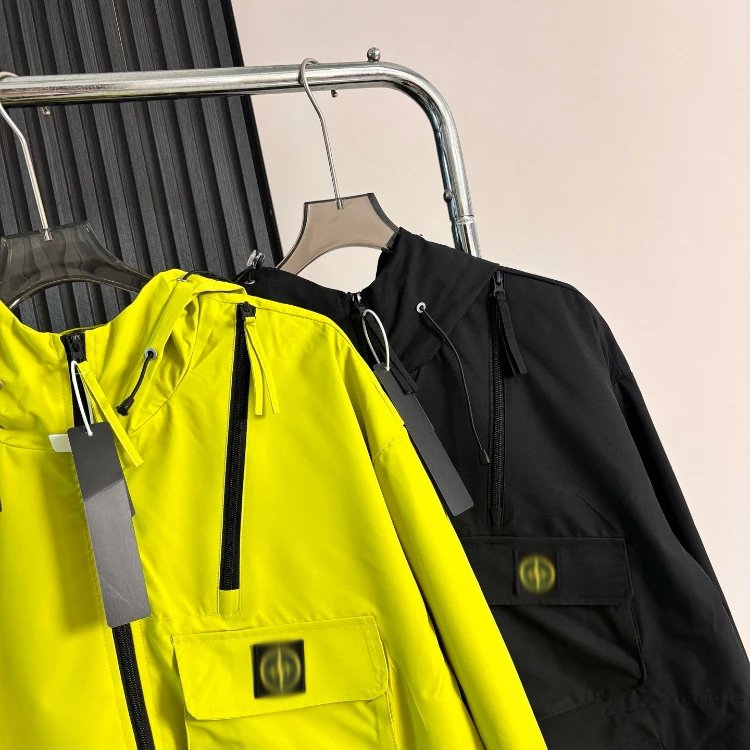 Unbranded Jackets Hooded zip utility jacket with chest flap pocket image 3
