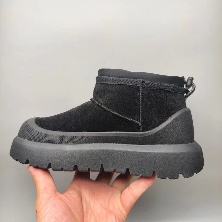 UGG Boots Suede ankle snow with platform lug soles image 2