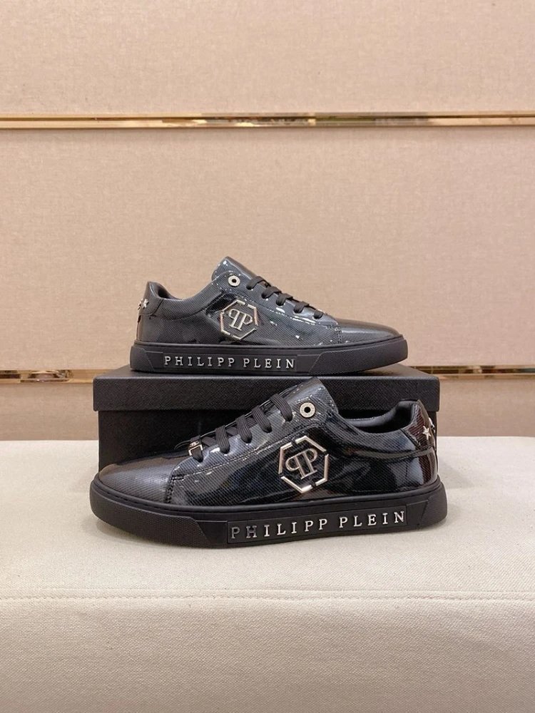 Philipp Plein Sneakers Low-top lace-up glossy with PP hexagon emblem image 5