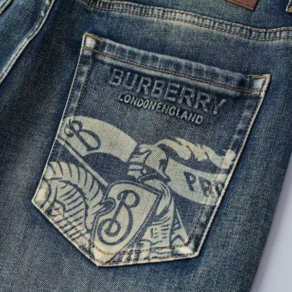 Burberry Graphic Print Denim Jeans Blue - 5