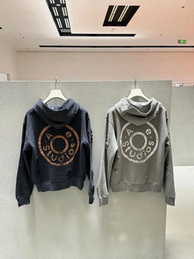 A.O.E Studios Distressed Logo Hoodie [2 styles]