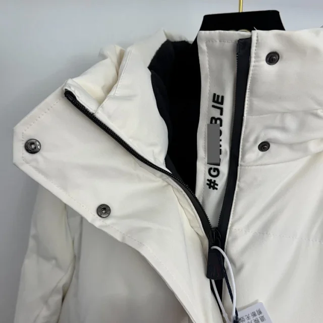 Moncler Down Jackets Belted hooded padded jacket with contrast cuffs product detail image 2