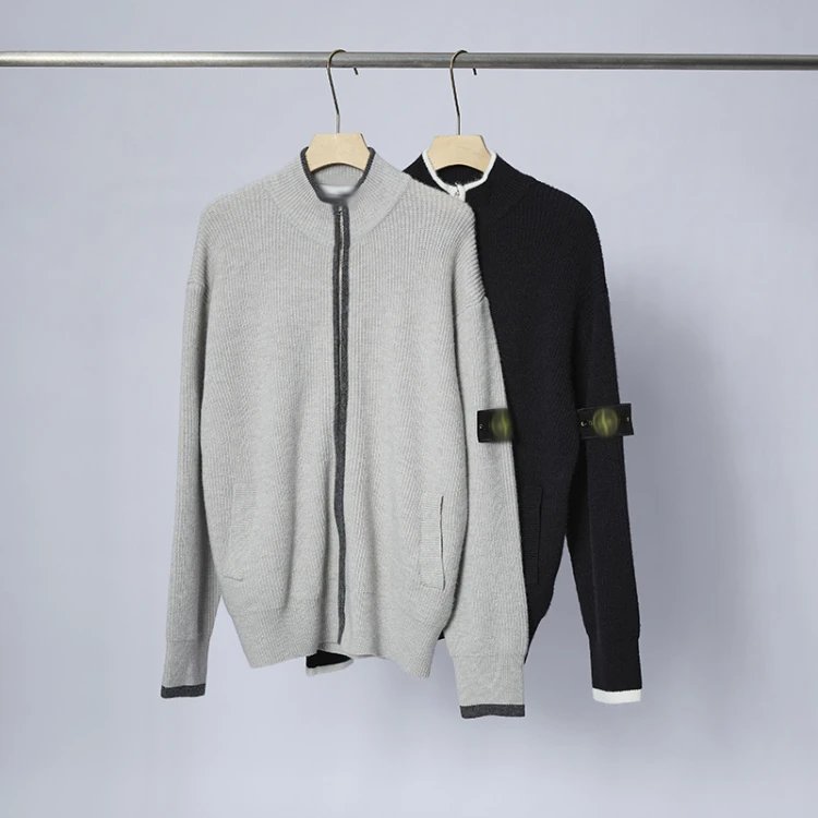 Stone Island Reversible Full-Zip Knit Cardigan