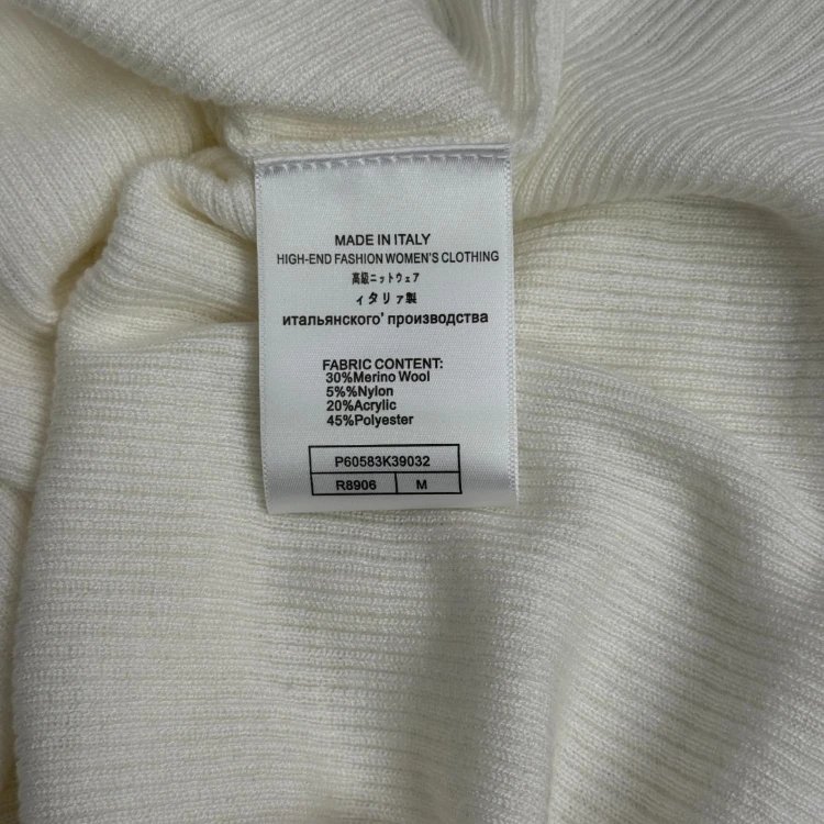 Prada Knitwear Ribbed crew-neck long-sleeve logo knit top image 7
