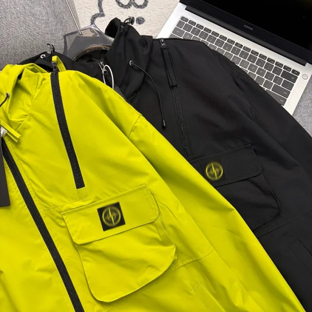 Unbranded Jackets Hooded zip utility jacket with chest flap pocket product detail image 5