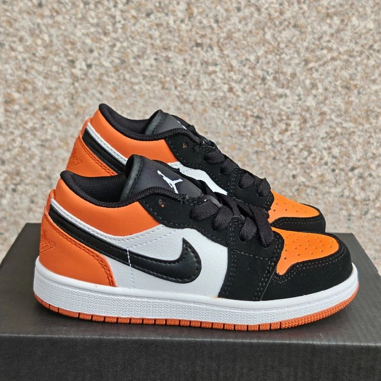 Black, white, and orange