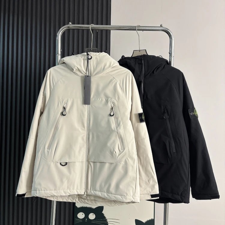 Stone Island Arm Badge Multi-Pocket Hooded Outdoor Jacket