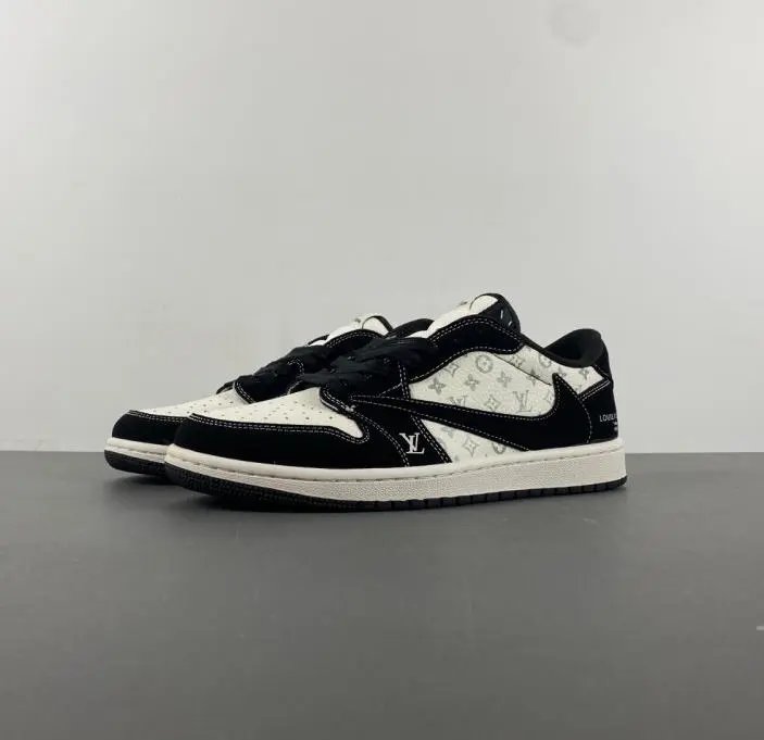 Nike Sneakers Low-Top Reverse-Swoosh — White Black LV