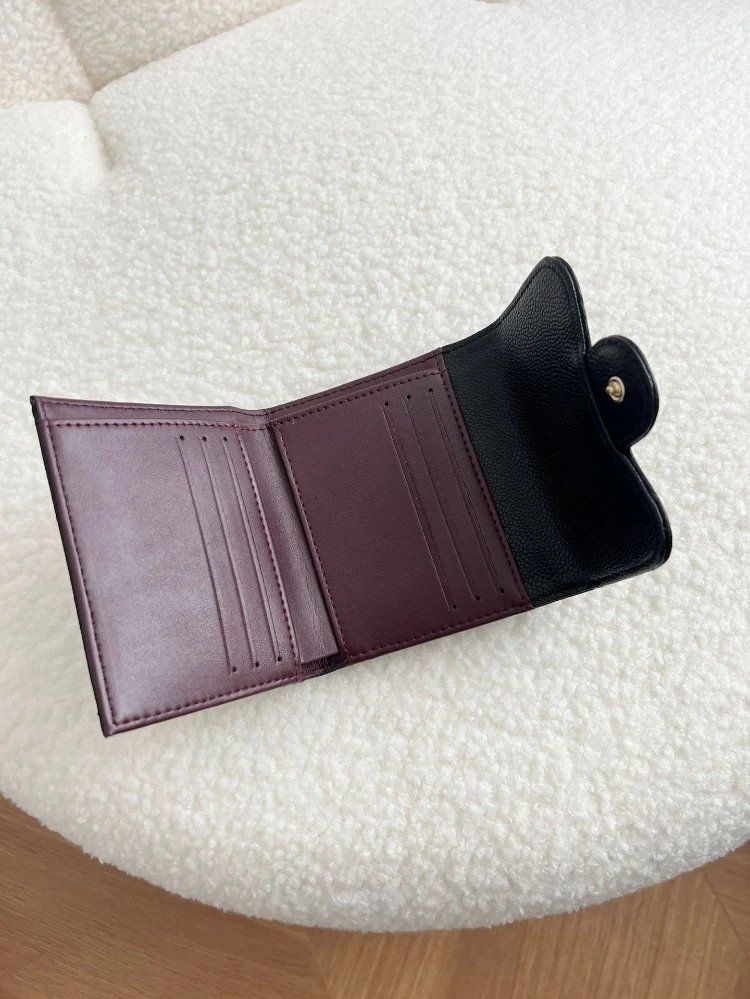 Unbranded Wallets & Card Holders Compact quilted flap coin wallet with zip pocket image 6