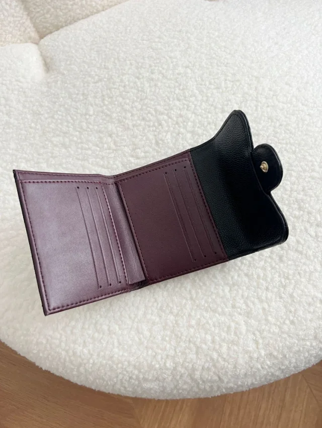 Unbranded Wallets & Card Holders Compact quilted flap coin wallet with zip pocket product detail image 6