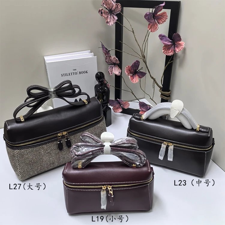 Design Mini Top-Handle Satchel in Taupe Leather Handbags - 4