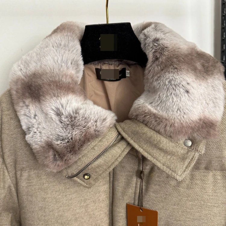 NYPY Matching Sets 5382 fur-trimmed belted puffer jacket, hooded top and wide-leg trousers set image 4