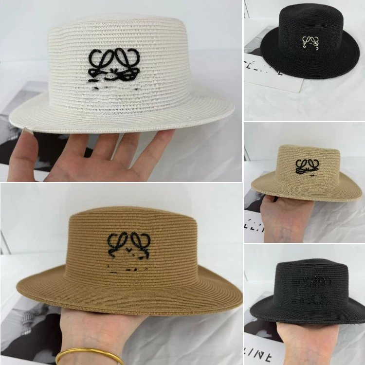 Loewe Puzzle Logo Woven Straw Hat