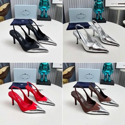 Prada Cleo Slingback Pointed-Toe Pumps [4 styles]