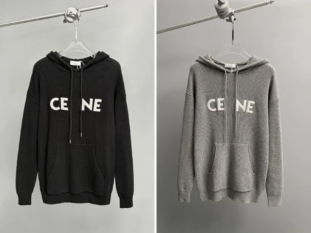 Unbranded Knitwear Letter Appliqué Hooded Knit Pullover product detail image 1