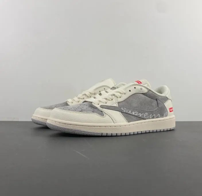 Nike Sneakers Low-Top Reverse-Swoosh — Beige-gray
