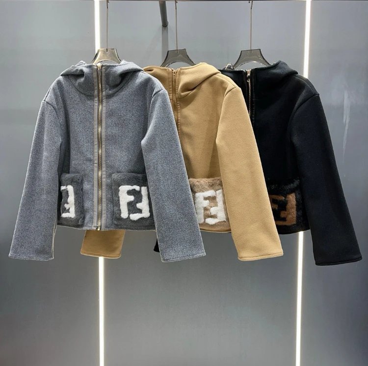 Fendi Double F Logo Hooded Jacket
