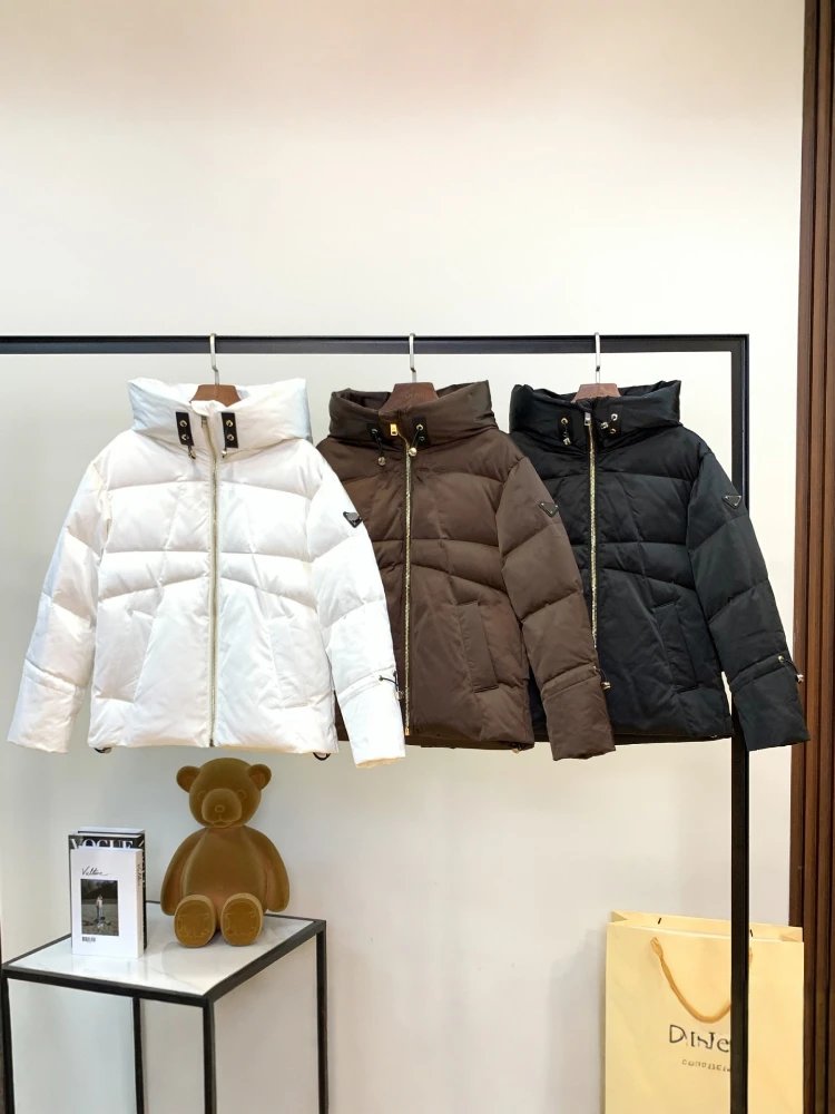 Prada Triangle Logo Stand Collar Down Jacket