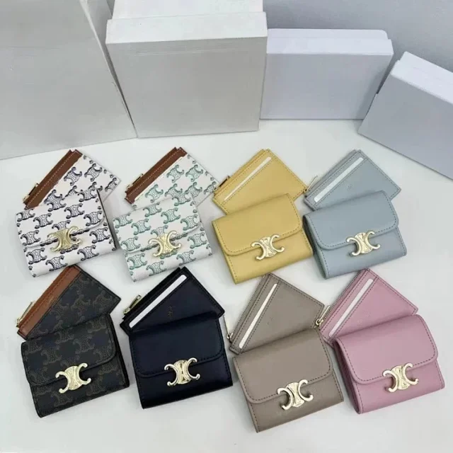 Celine Wallets & Card Holders Triomphe Flap Wallet with Detachable Zip Holder product detail image 1