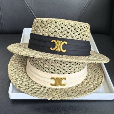 Celine Triomphe Straw Fedora Hat [2 styles]