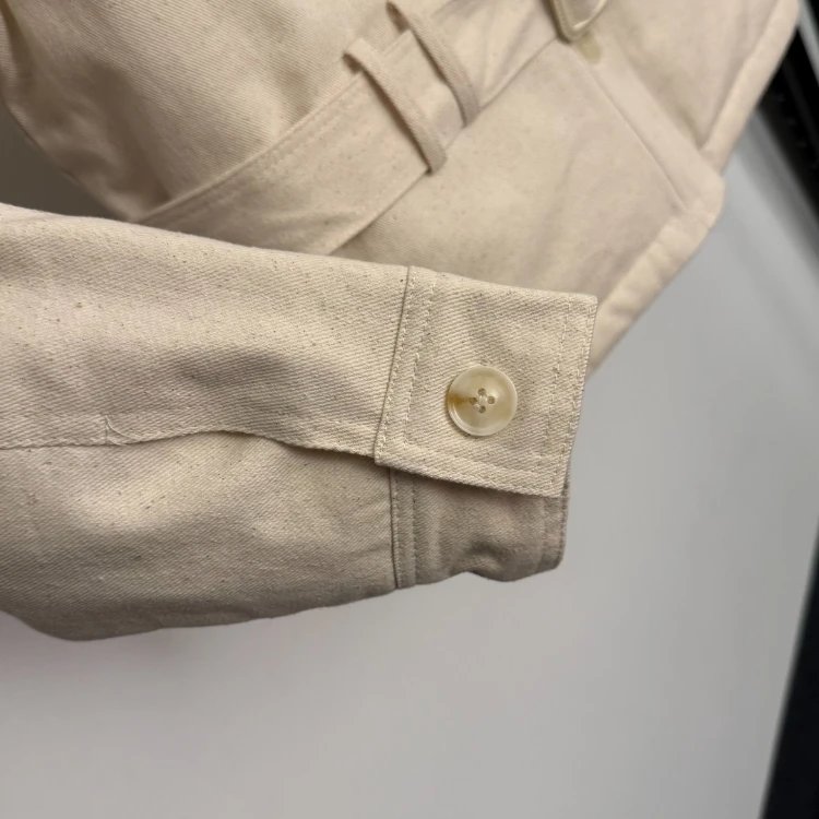 NYPY Jackets Belted jacket with corduroy collar and flap pockets image 5