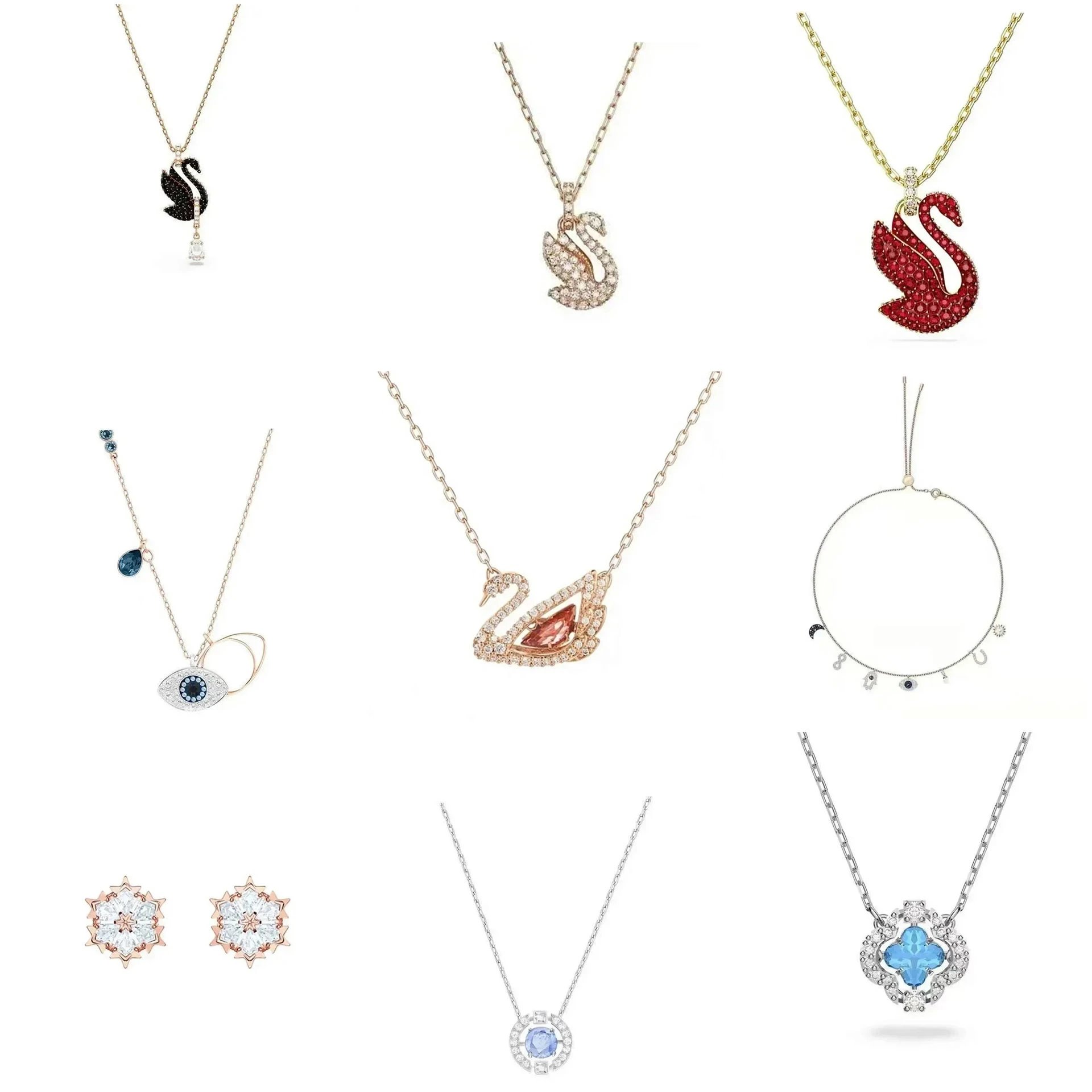 Swarovski Swan Collection Necklace and Earrings Set