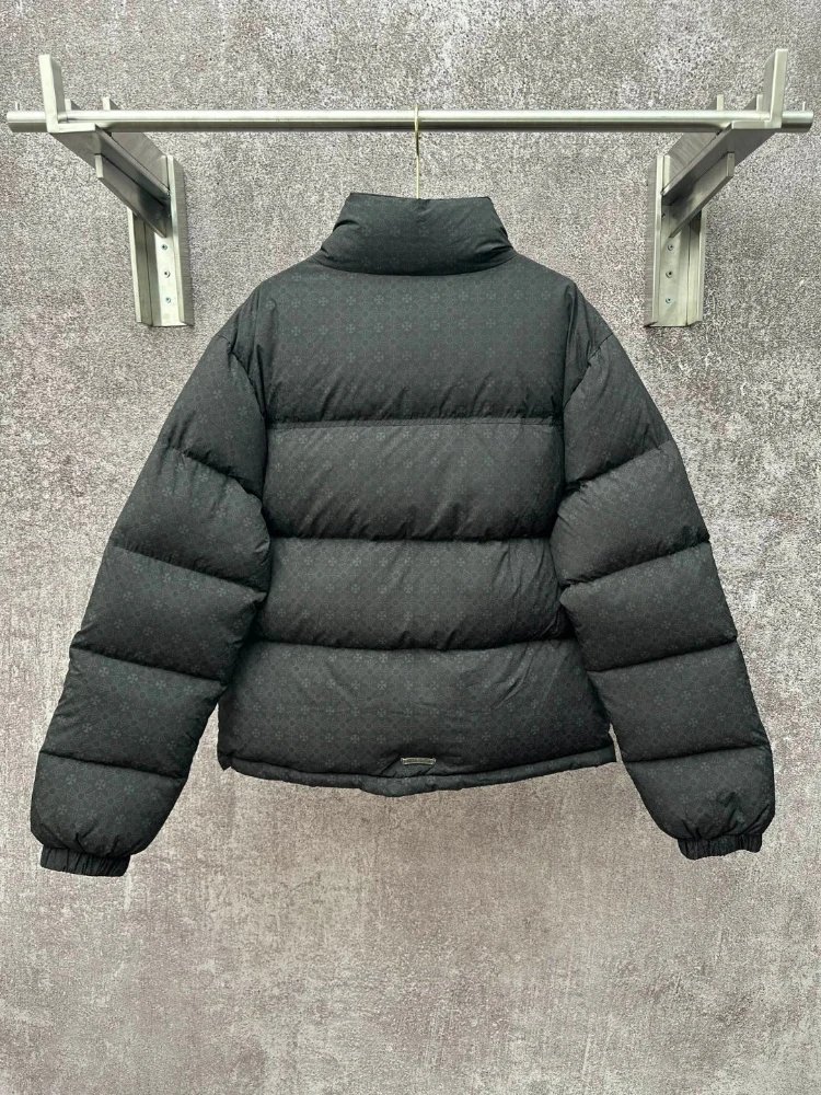 Unbranded Down Jackets Stand-Collar Quilted Puffer with All-Over Cross Motif image 5