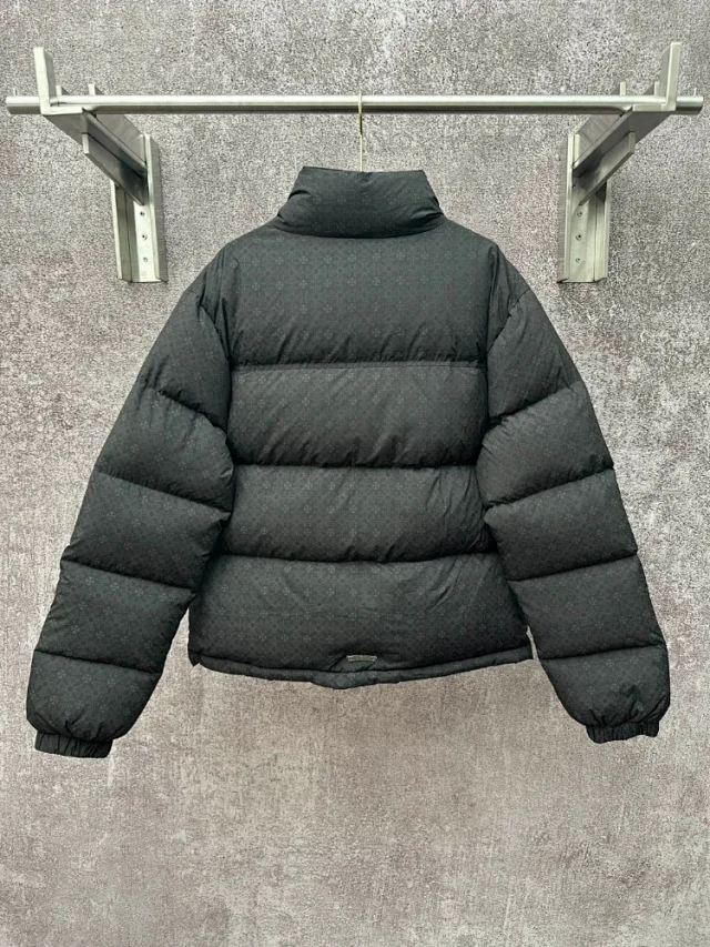 Unbranded Down Jackets Stand-Collar Quilted Puffer with All-Over Cross Motif product detail image 5