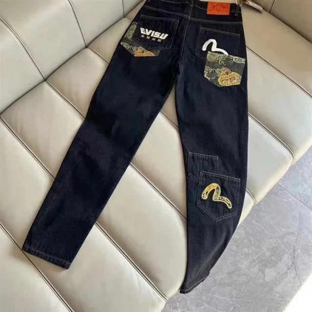 EVISU Jeans Embroidered Straight-Leg Denim product detail image 1