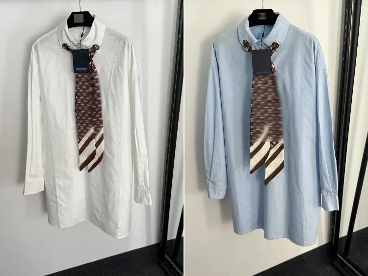 Louis Vuitton Monogram Scarf Shirt Dress