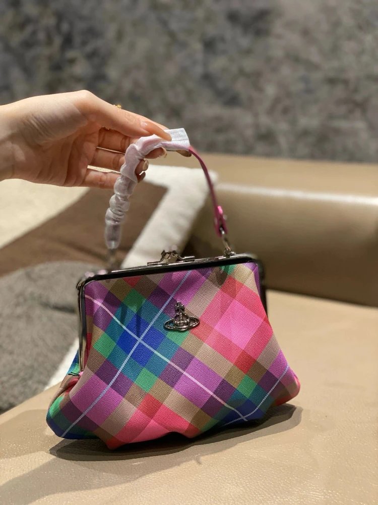 Vivienne Westwood Red Label Tartan Clutch Bag Multicolor Clutches