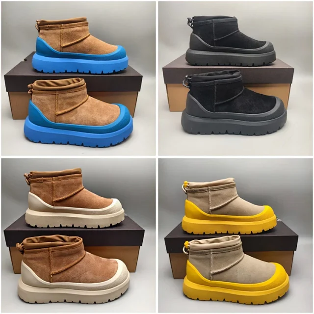 UGG Boots Suede ankle snow with platform lug soles product detail image 1