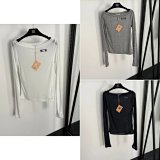 Unbranded Off-Shoulder Long Sleeve Mesh Top [3 styles]