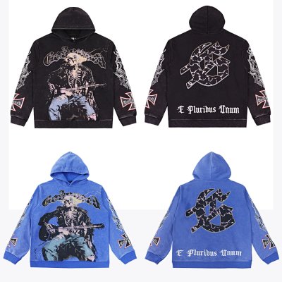 Cromagnon Skull Guitarist Hoodie [2 styles]