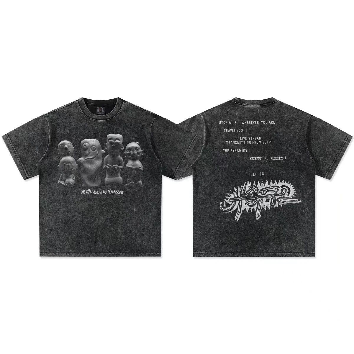 TS Stone Statue-Washed Black