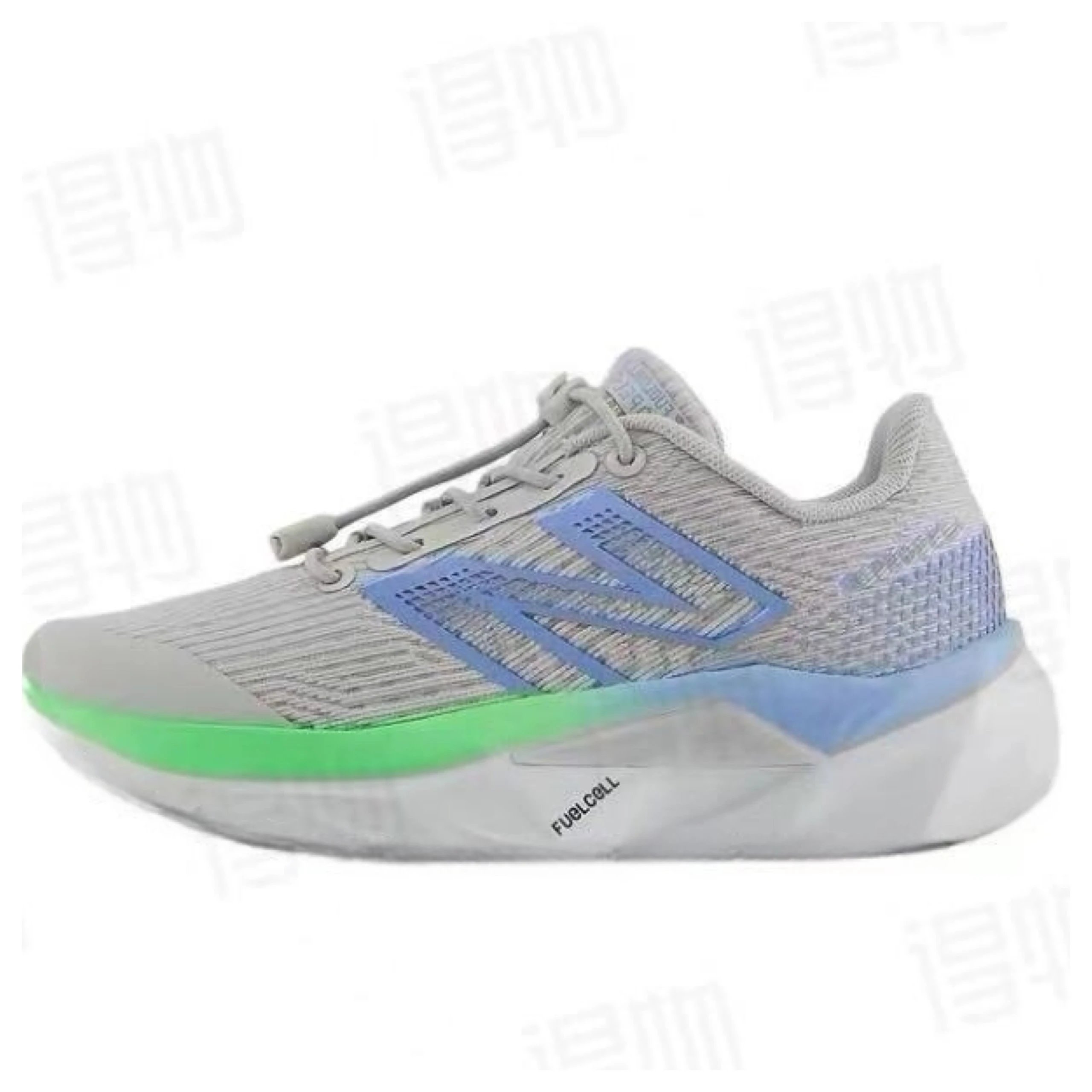 Unbranded Sneakers Low-Top Lace-Up Knit — Gray-Blue-Green