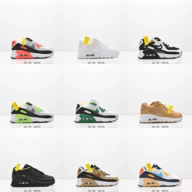 Nike Air Max 90 Kids Retro Sneakers Collection - 007182