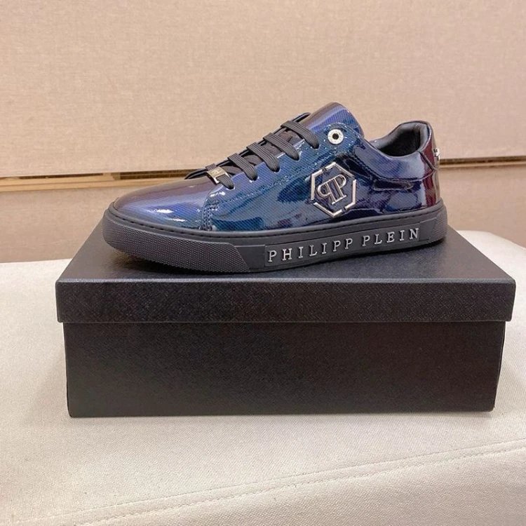 Philipp Plein Sneakers Low-top lace-up glossy with PP hexagon emblem — 2