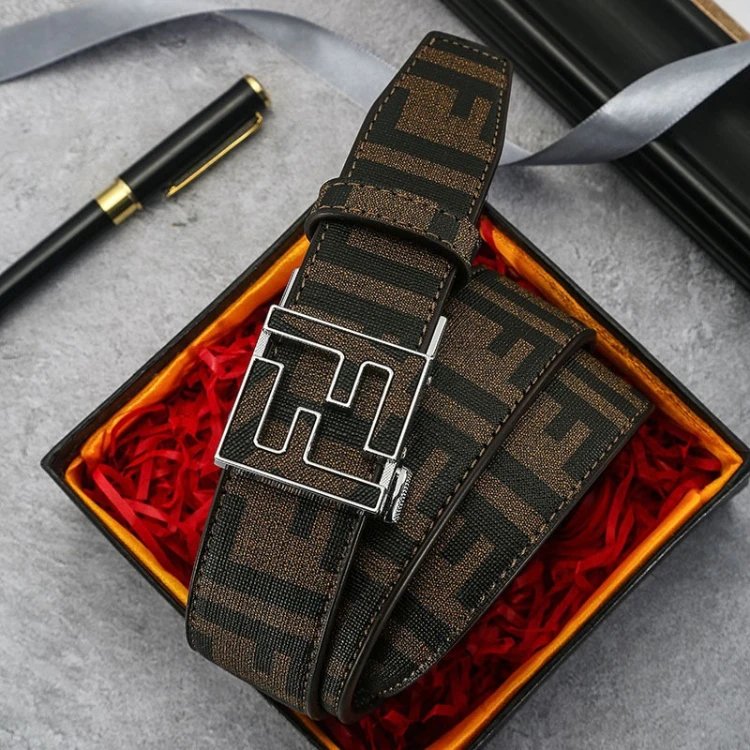 SKU-10-Letter F Double F Silver Buckle