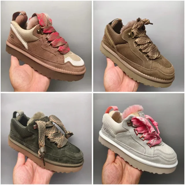 UGG Casual Shoes Suede Low-Top Lace-Up with Fur Lining product detail image 1