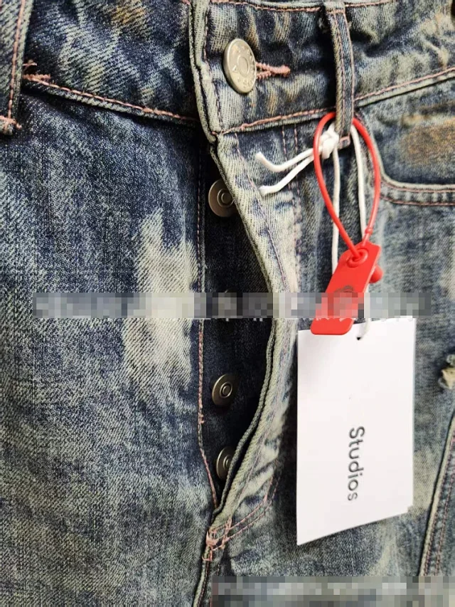 Unbranded Jeans Wide-Leg Distressed with Frayed Butterfly Appliqués product detail image 6