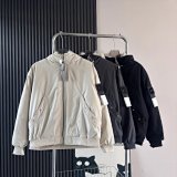 Oversized Fleece-Lined Hooded Bomber Jacket [3 styles]