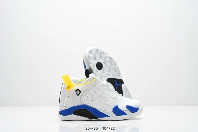 Jordan Sneakers Air 14 Kids' Basketball — White and blue 1