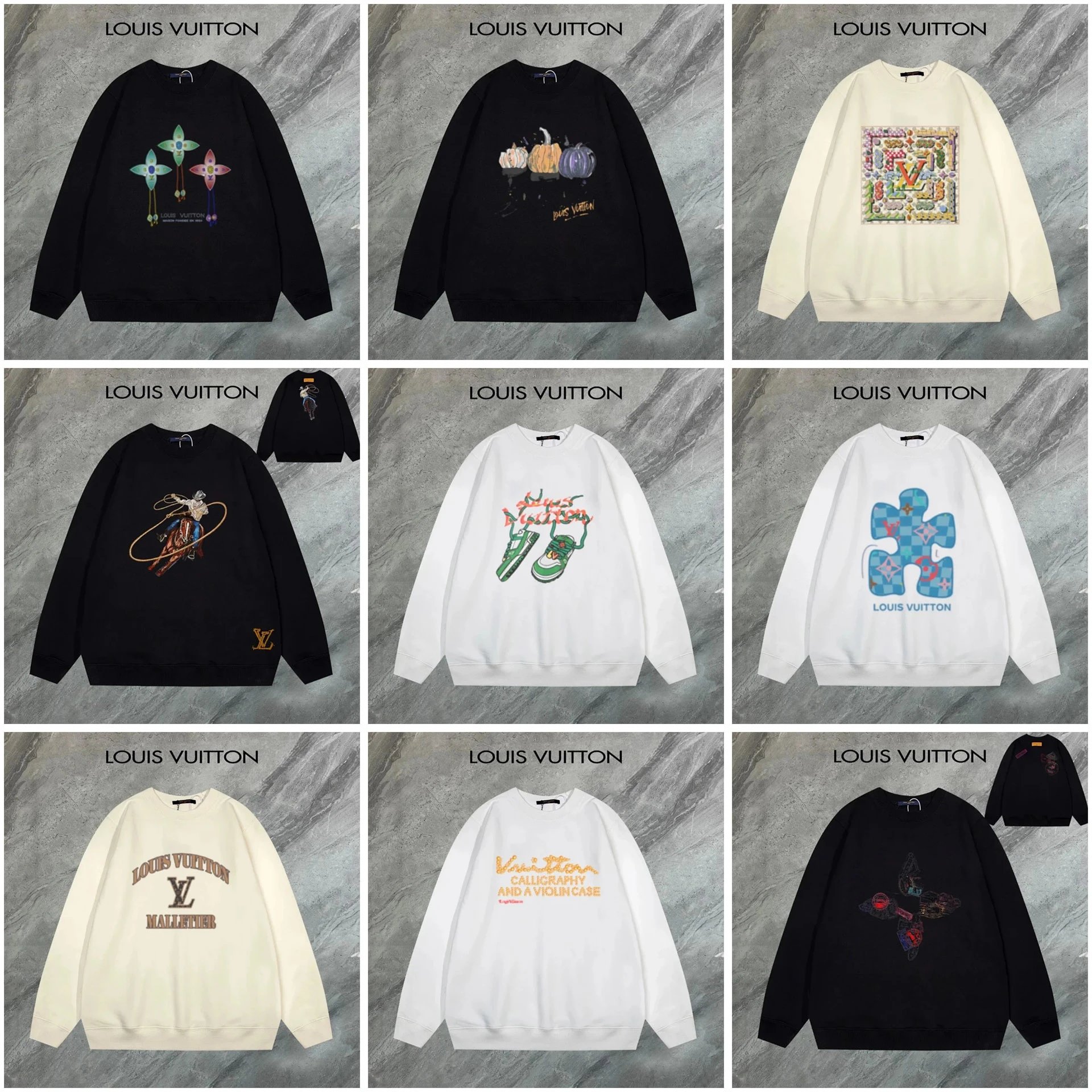 Louis Vuitton Graphic Print Sweatshirts [36 styles]