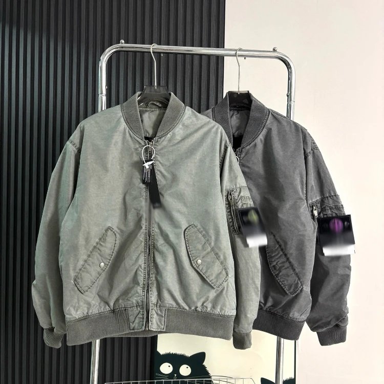 Stone Island Nylon Metal MA-1 Bomber Jacket with badge