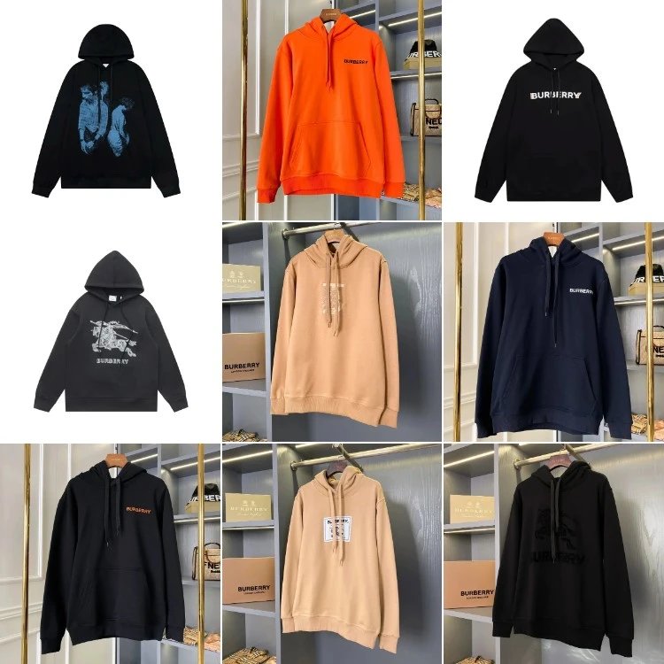 Burberry Multi-Style Logo Knight Print Hoodie Collection